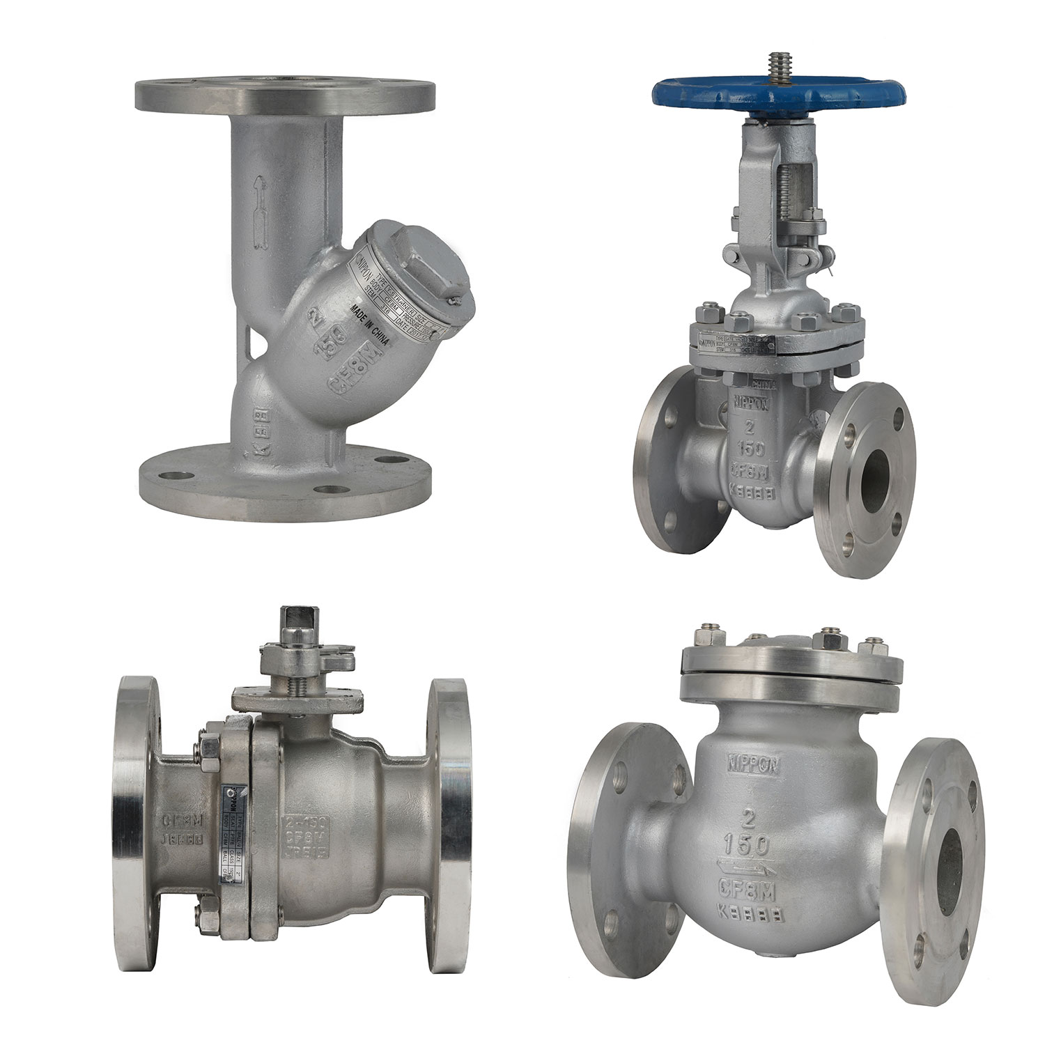 Class 150 Stainless Steel (CF8M) Flanged End Valves with (NIPPON-KITZ-KITZ STEEL) Brands