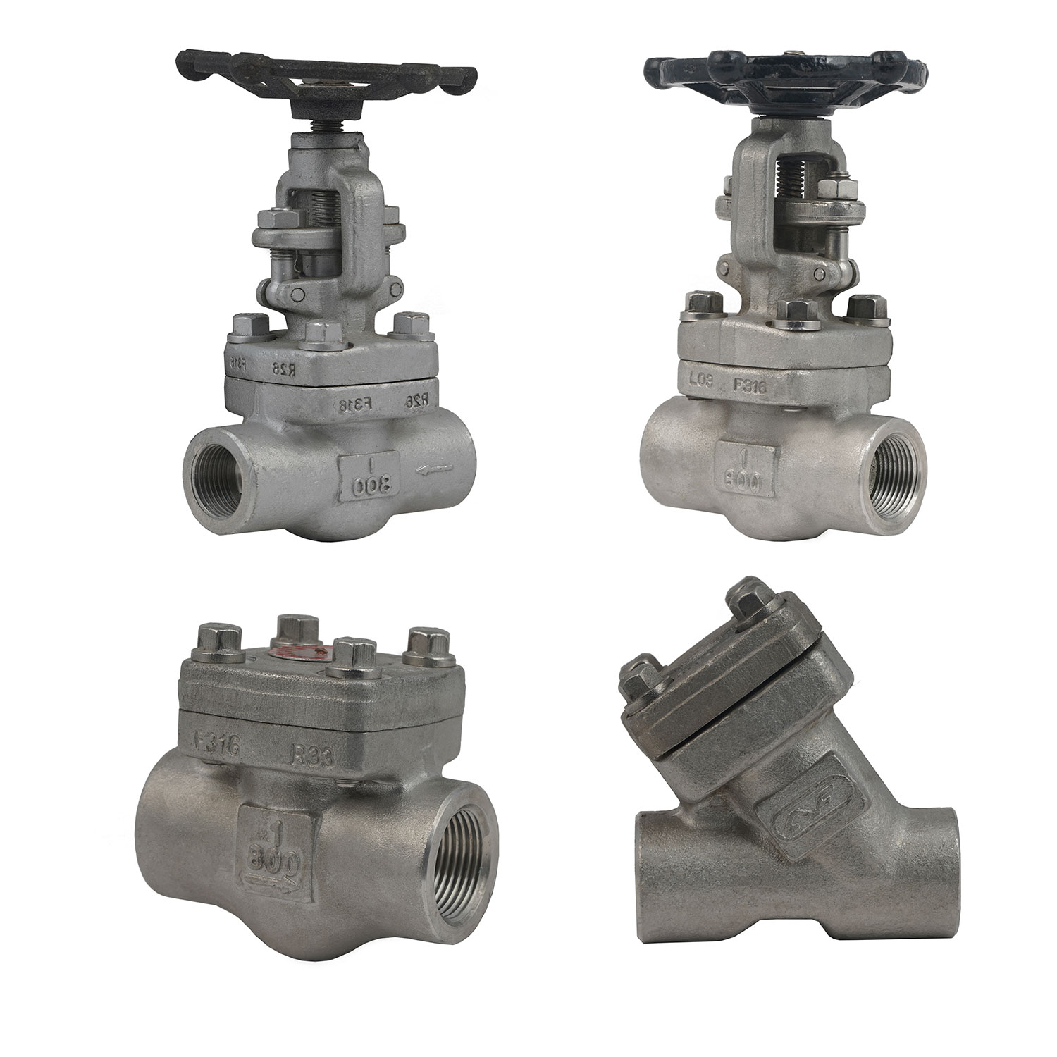 Class 800 (N.P.T) And (S.W) Forged Steel Valves (F316) With (LVF) Brand